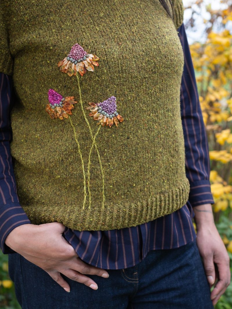 EmbroideryOnKnits Echinacea